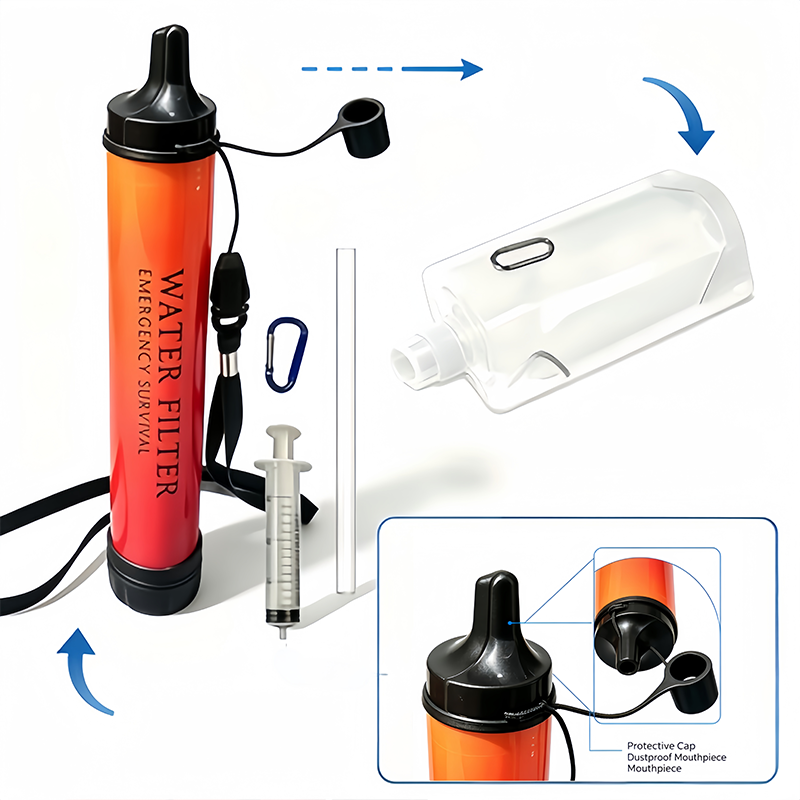 فلتر مياه محمول للطوارئ بسعة 5 - مراجعة Water Purification Straw وسعره