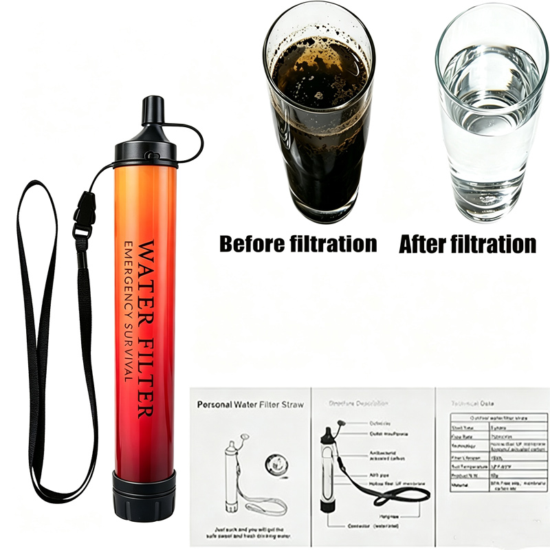 فلتر مياه محمول للطوارئ في اله - مراجعة Water Purification Straw وسعره